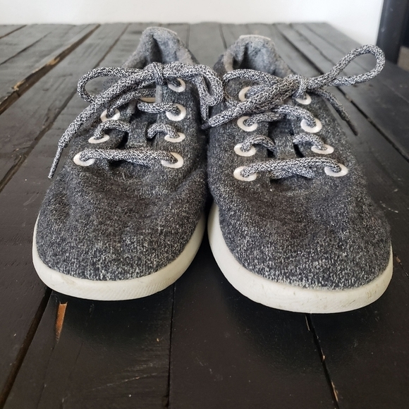 Allbirds Women's 7 Merino Wool Navy Blue Grey Shoes Sneakers Lightweight Running - Picture 2 of 10